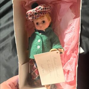 Madame Alexander Golf Boy Doll with Green Coat and Plaid Hat